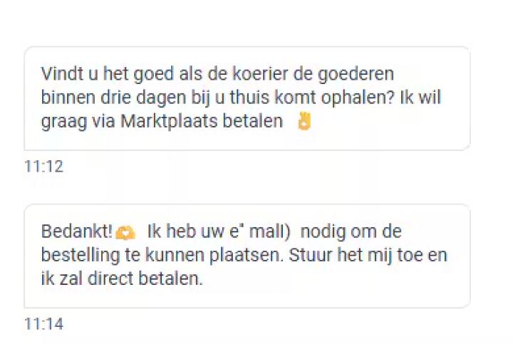 marktplaats ophalen